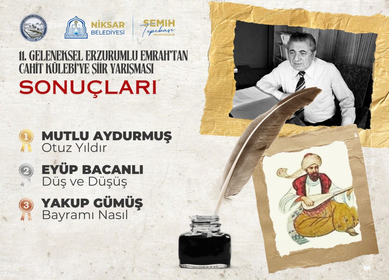 11. Erzurumlu Emrah’tan Cahit Külebi’ye Şiir Yarışması sonuçlandı. 