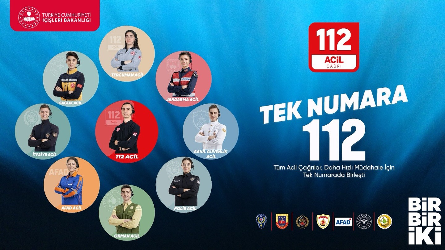 📞 ACİL DURUMLARDA TEK NUMARA: 112